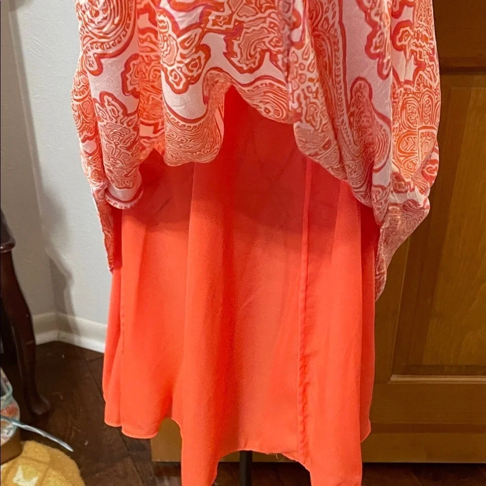 💕💕💕BOGOHO💕💕💕Red and White Michael Kors Paisley Dress-large